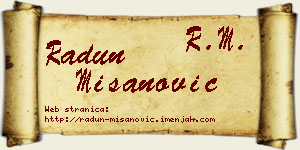 Radun Mišanović vizit kartica
